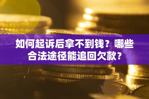 武汉如何起诉后拿不到钱？哪些合法途径能追回欠款？