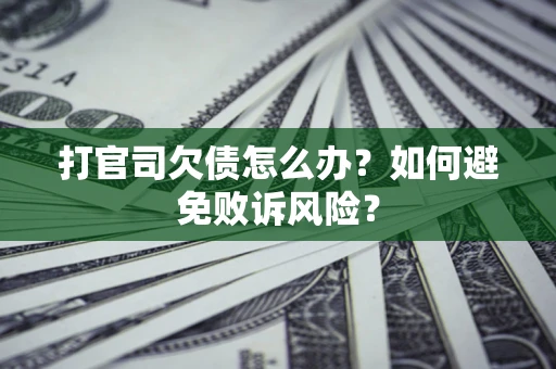 武汉打官司欠债怎么办？如何避免败诉风险？