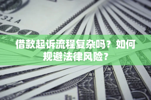 武汉借款起诉流程复杂吗？如何规避法律风险？