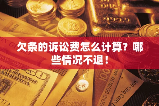 武汉欠条的诉讼费怎么计算？哪些情况不退！