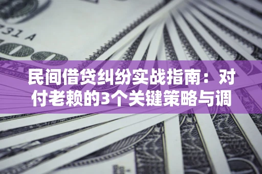 武汉民间借贷纠纷实战指南：对付老赖的3个关键策略与调解盲区解析