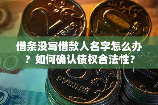武汉借条没写借款人名字怎么办？如何确认债权合法性？