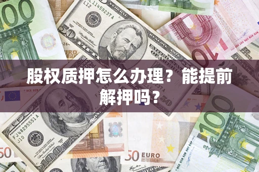 武汉股权质押怎么办理？能提前解押吗？