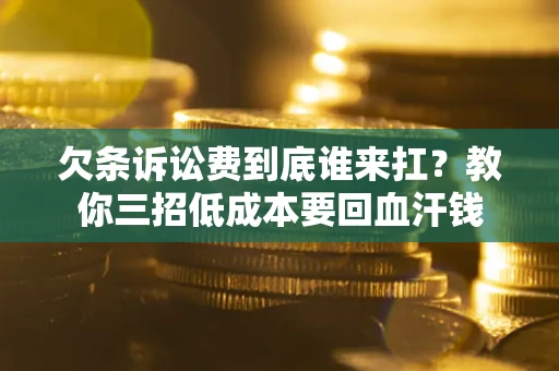 武汉欠条诉讼费到底谁来扛？教你三招低成本要回血汗钱